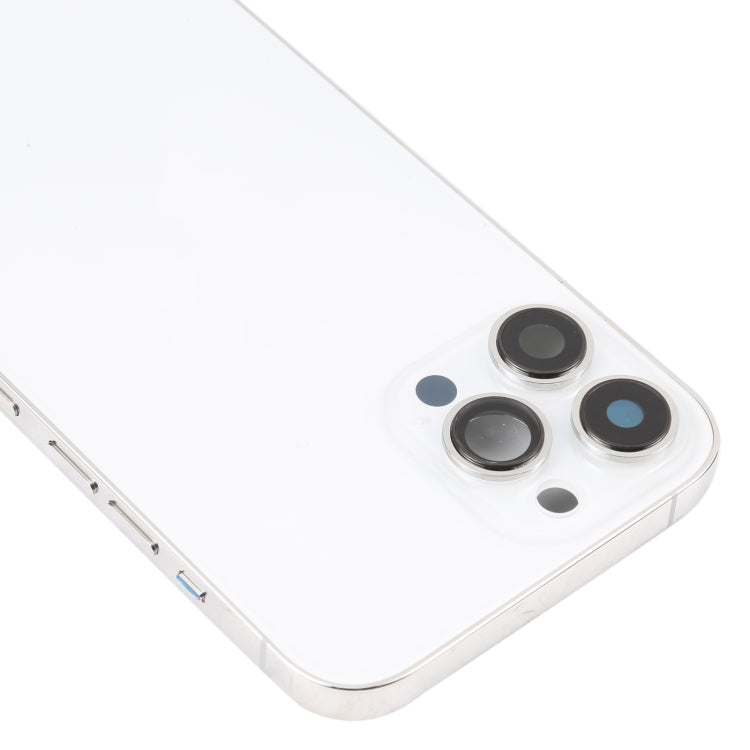 For iPhone 13 Pro Max Battery Back Cover with Side Keys & Card Tray & Power + Volume Flex Cable & Wireless Charging Module(White) - Back Cover by PMC TechLife | Online Shopping South Africa | PMC TechLife | Buy Now Pay Later Mobicred