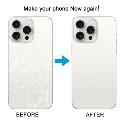 For iPhone 15 Pro Max Easy Replacement Big Camera Hole Glass Back Battery Cover(White) -  by PMC Jewellery | Online Shopping South Africa | PMC Jewellery