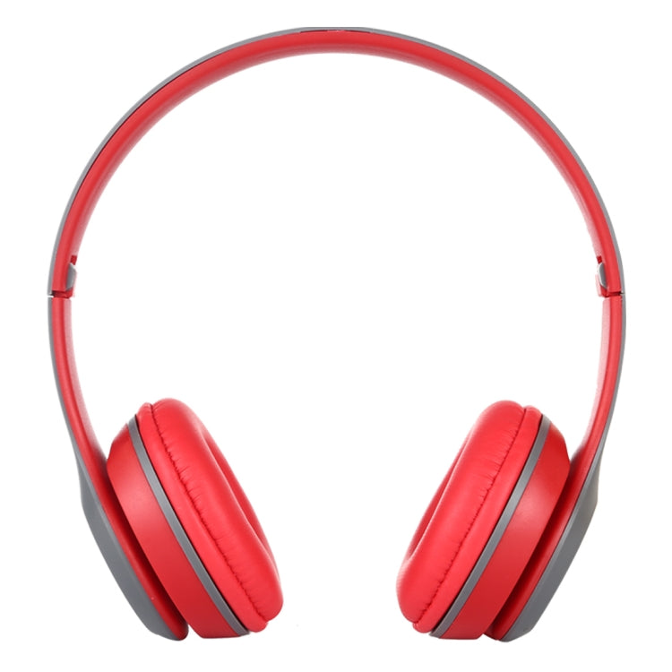 P47 Foldable Wireless Bluetooth Headphone with 3.5mm Audio Jack, Support MP3 / FM / Call(Red) - Headset & Headphone by PMC Jewellery | Online Shopping South Africa | PMC Jewellery