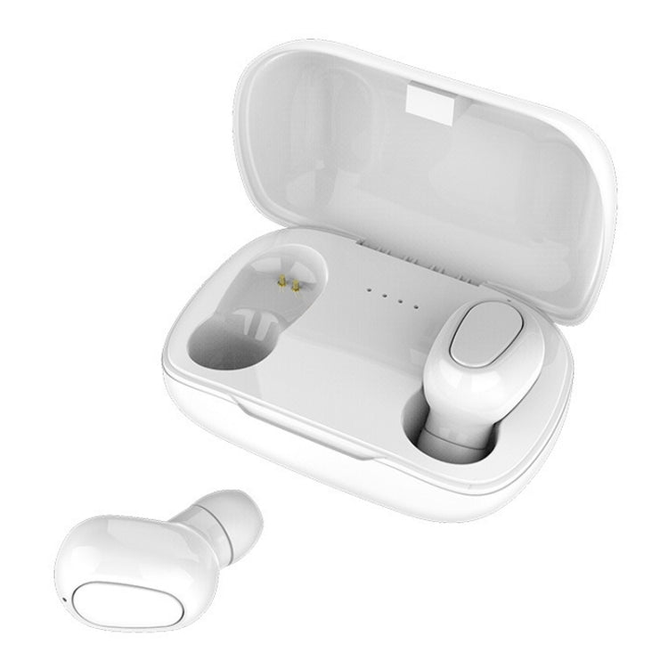 L-21 9D Sound Effects Bluetooth 5.0 Touch Wireless Bluetooth Earphone with Charging Box, Support HD Call (White) - Bluetooth Earphone by PMC TechLife | Online Shopping South Africa | PMC TechLife