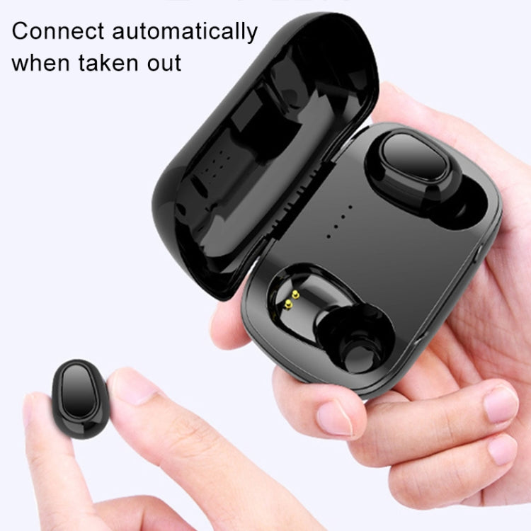 L-21 9D Sound Effects Bluetooth 5.0 Touch Wireless Bluetooth Earphone with Charging Box, Support HD Call (White) - Bluetooth Earphone by PMC TechLife | Online Shopping South Africa | PMC TechLife