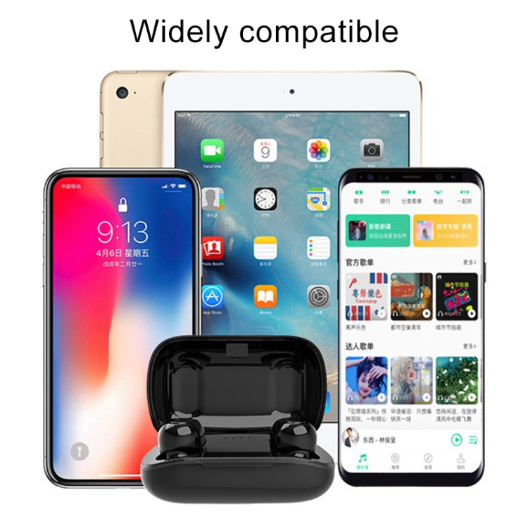 TWS-4 IPX5 Waterproof Bluetooth 5.0 Touch Wireless Bluetooth Earphone with Charging Box, Support HD Call & Voice Prompts(Black) - TWS Earphone by PMC TechLife | Online Shopping South Africa | PMC TechLife