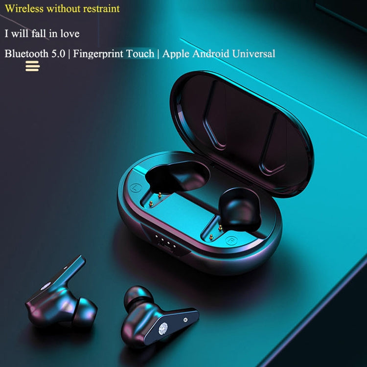 Air Plus Bluetooth 5.0 Mini Binaural Wireless Stereo Sports Bluetooth Earphone with Charging Box(Black) - Bluetooth Earphone by PMC Jewellery | Online Shopping South Africa | PMC Jewellery