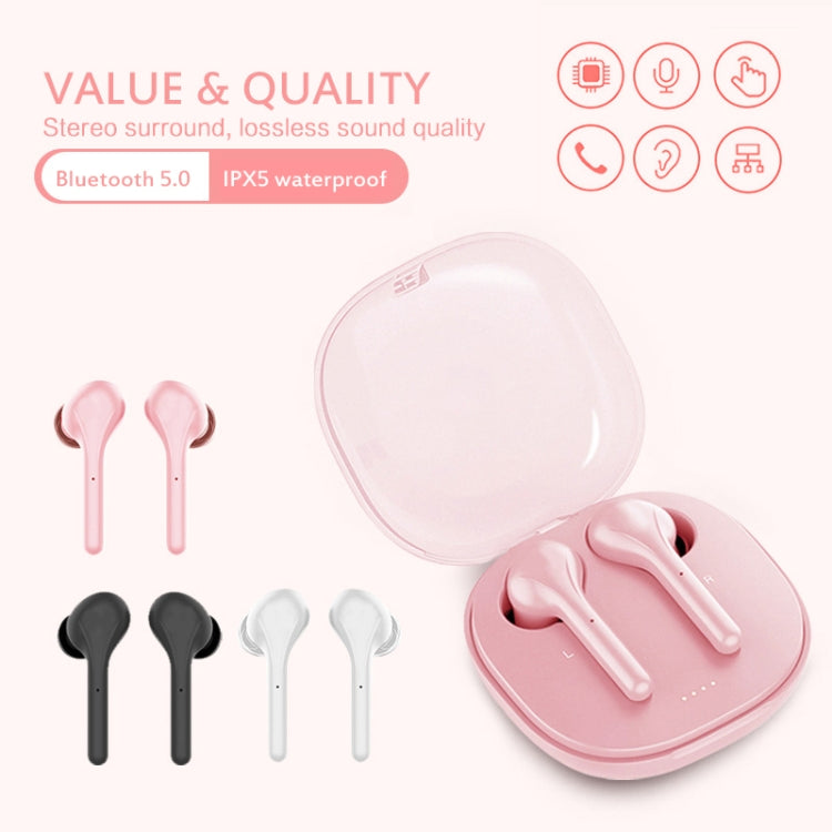 K88 Bluetooth 5.0 TWS Touch Binaural Wireless Stereo Sports Bluetooth Earphone with Charging Box(Pink) - TWS Earphone by PMC Jewellery | Online Shopping South Africa | PMC Jewellery