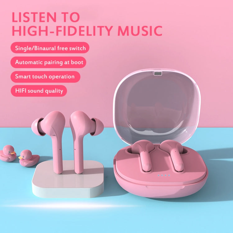 K88 Bluetooth 5.0 TWS Touch Binaural Wireless Stereo Sports Bluetooth Earphone with Charging Box(Pink) - TWS Earphone by PMC Jewellery | Online Shopping South Africa | PMC Jewellery