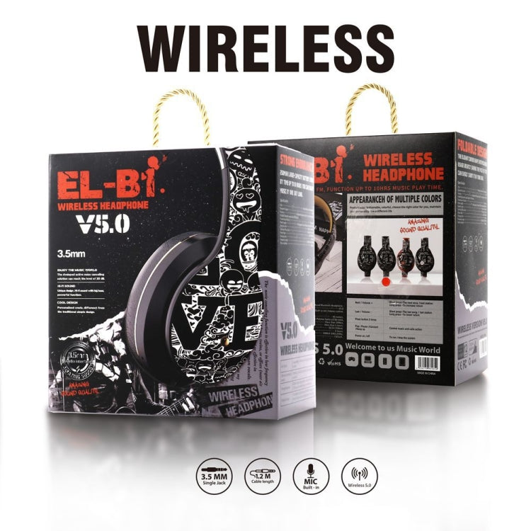 B1 Graffiti Pattern Wireless Bluetooth V5.0 Headset (Red) - Headset & Headphone by PMC TechLife | Online Shopping South Africa | PMC TechLife