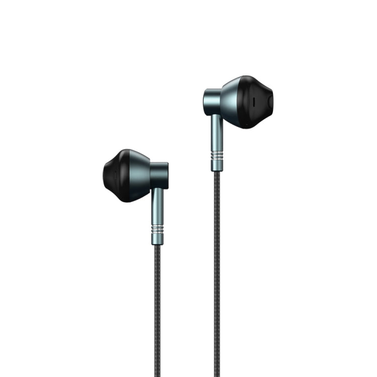 REMAX RM-201 In-Ear Stereo Metal Music Earphone with Wire Control + MIC, Support Hands-free(Tarnish) - Normal Style Earphone by REMAX | Online Shopping South Africa | PMC Jewellery
