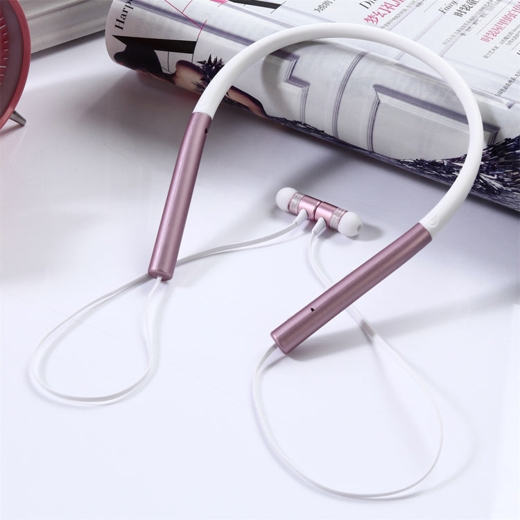 BT-790 Bluetooth 4.2 Hanging Neck Design Bluetooth Headset, Support Music Play & Switching & Volume Control & Answer(Rose Gold) - Neck-mounted Earphone by PMC Jewellery | Online Shopping South Africa | PMC Jewellery