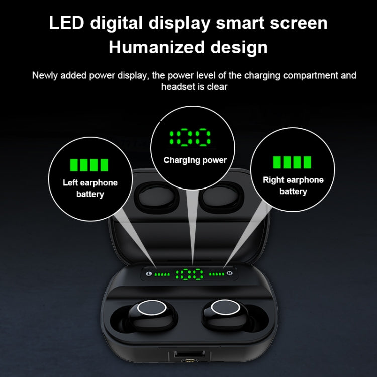 S11 TWS Touch Bluetooth Earphone with Magnetic Charging Box, Support Three-screen LED Power Display - TWS Earphone by PMC Jewellery | Online Shopping South Africa | PMC Jewellery