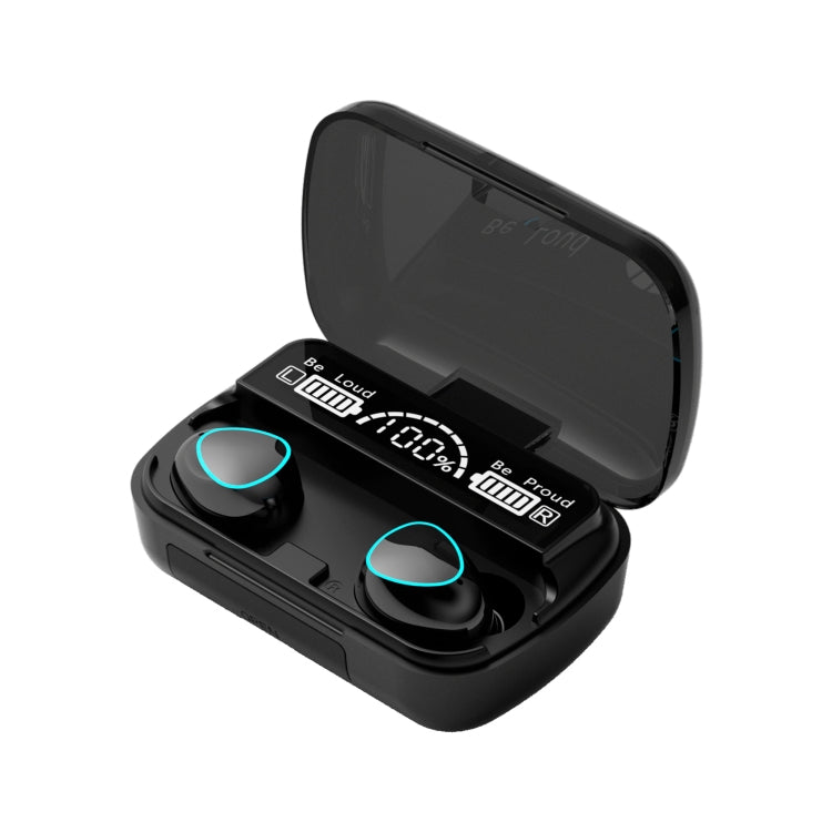 M10 Bluetooth 5.1 TWS Digital Display Wireless Bluetooth Earphone with Charging Box, Support Touch & Siri & Battery Display(Black) - TWS Earphone by PMC Jewellery | Online Shopping South Africa | PMC Jewellery