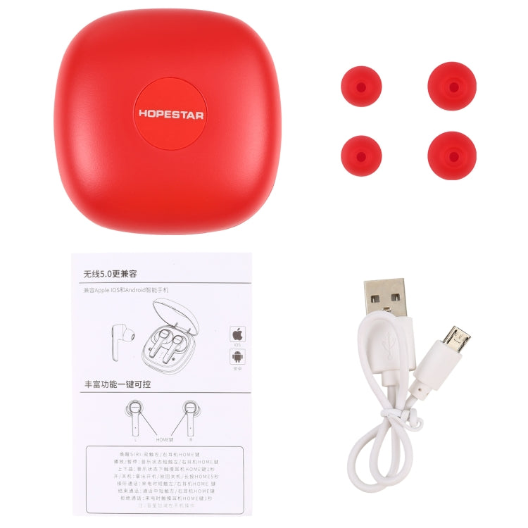 HOPESTAR S12 Bluetooth 5.0 True Wireless Bluetooth Earphone (Red) - TWS Earphone by HOPESTAR | Online Shopping South Africa | PMC Jewellery