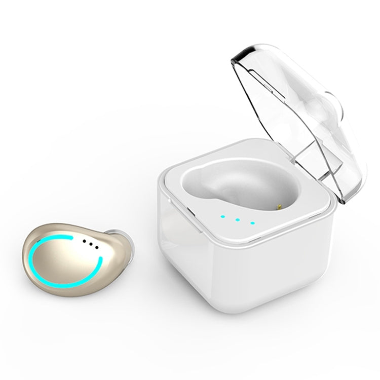 M-B8 Bluetooth 5.0 Mini Invisible In-ear Stereo Wireless Bluetooth Earphone with Charging Box (Gold) - TWS Earphone by PMC TechLife | Online Shopping South Africa | PMC TechLife