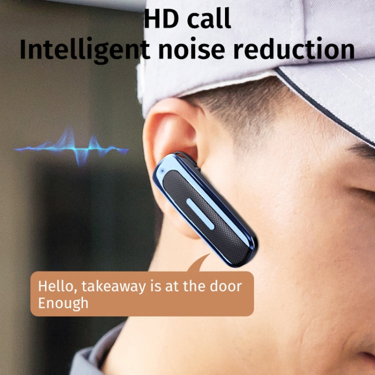 E1 Smart Noise Reduction Unilateral Ear-mounted Bluetooth Earphone (White Blue) - Bluetooth Earphone by PMC TechLife | Online Shopping South Africa | PMC TechLife