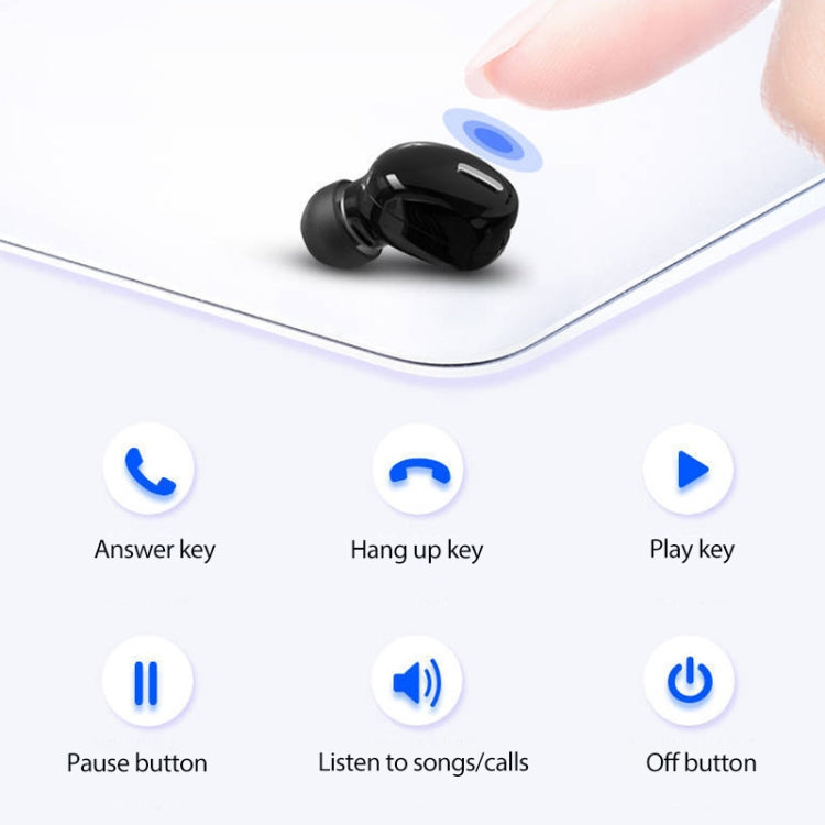 X9 Wireless Bluetooth 5.0 Mini In-Ear Unilateral Earphone(Black) - Bluetooth Earphone by PMC Jewellery | Online Shopping South Africa | PMC Jewellery