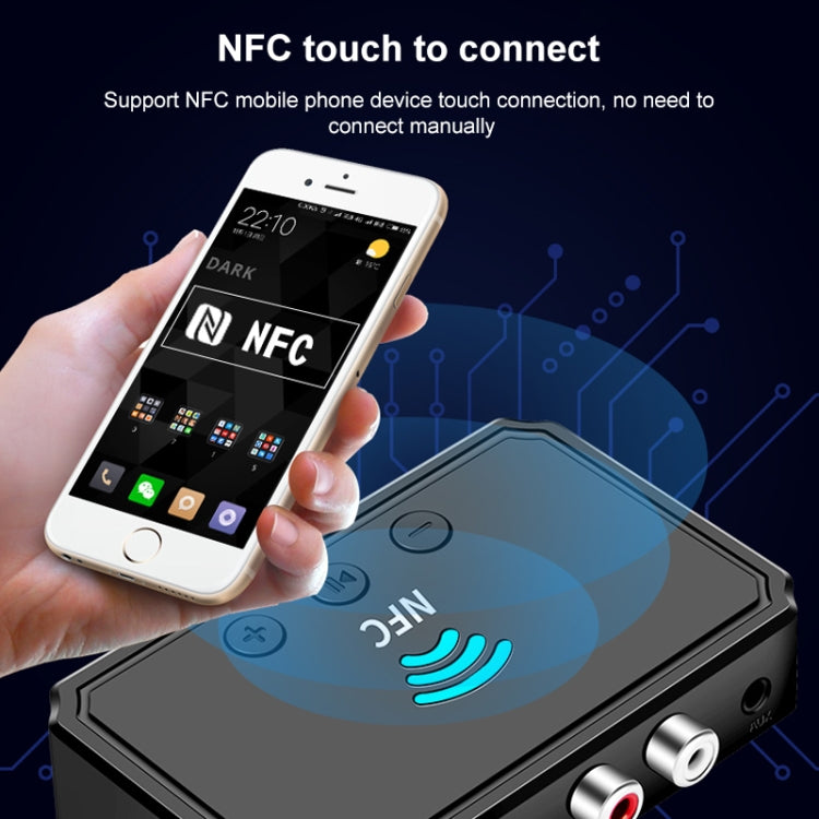 T36 NFC Bluetooth 5.0 Receiver Transmitter Headset Car Audio Player - Audio Receiver Transmitter by PMC Jewellery | Online Shopping South Africa | PMC Jewellery