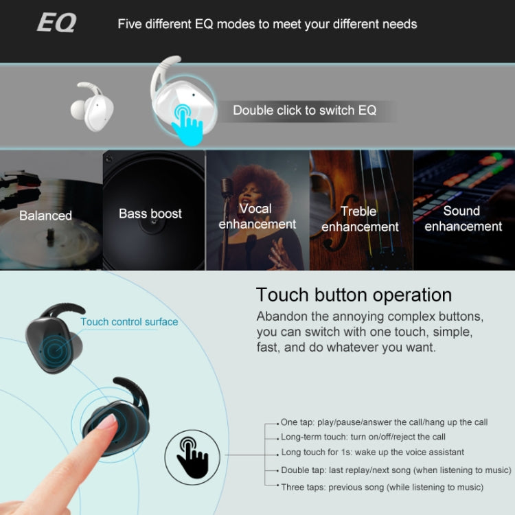 LE-703 Bluetooth 5.0 Waterproof True Wireless Sports Bluetooth Earphone (Pink) - TWS Earphone by PMC TechLife | Online Shopping South Africa | PMC TechLife