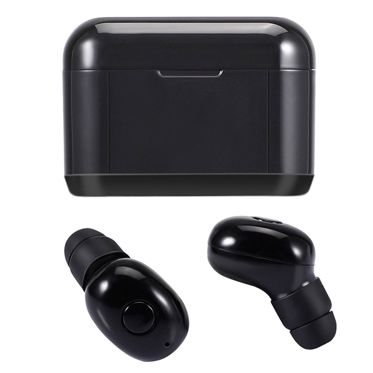 DT-4 IPX Waterproof Bluetooth 5.0 Wireless Bluetooth Earphone with 350mAh Magnetic Charging Box, Support for Calling(Black) - Bluetooth Earphone by PMC Jewellery | Online Shopping South Africa | PMC Jewellery