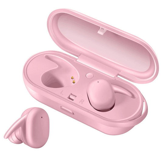 DT-7 IPX Waterproof Bluetooth 5.0 Wireless Bluetooth Earphone with 300mAh Magnetic Charging Box, Support Call(Pink) - Bluetooth Earphone by PMC Jewellery | Online Shopping South Africa | PMC Jewellery