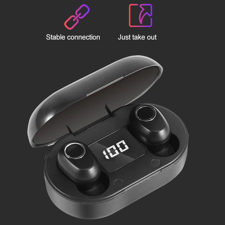 DT-13 Wireless Two Ear Bluetooth Headset Supports Touch & Smart Magnetic Charging(Black) - Bluetooth Earphone by PMC TechLife | Online Shopping South Africa | PMC TechLife