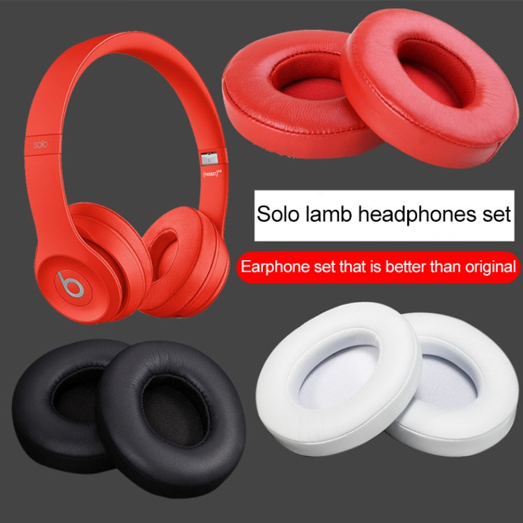 1 Pair Leather Headphone Protective Case for Beats Solo2.0 / Solo3.0, Wired Version (Blue) - Earmuff & Pad by PMC TechLife | Online Shopping South Africa | PMC TechLife