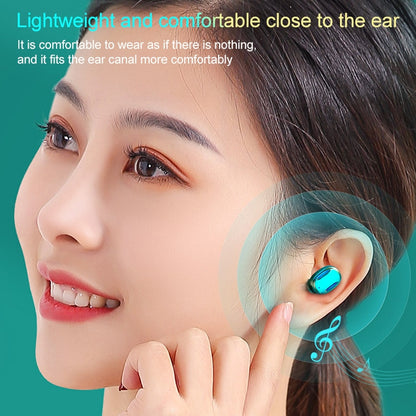 A22 English Version Pull-out Digital Display Bluetooth Earphone with Magnetic Charging Box, Support Touch Light & Power Bank (Blue) - Bluetooth Earphone by PMC Jewellery | Online Shopping South Africa | PMC Jewellery