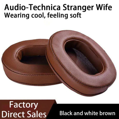 1 Pair Soft Sponge Earmuff Headphone Jacket for Audio-technica ATH-MSR7 / M50X / M20 / M40 / M40X(Brown) - Earmuff & Pad by PMC Jewellery | Online Shopping South Africa | PMC Jewellery