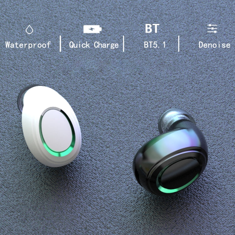 MD06 Mini In-ear TWS Wireless Touch Digital Display Bluetooth Earphone (White) - TWS Earphone by PMC TechLife | Online Shopping South Africa | PMC TechLife