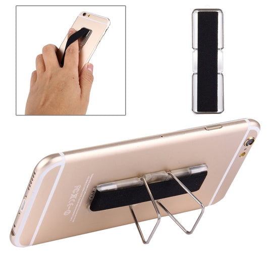 2 in 1 Adjustable Universal Mini Adhesive Holder Stand + Slim Finger Grip, Size: 7.3 x 2.2 x 0.3 cm(Black) - Ring Holder by PMC Jewellery | Online Shopping South Africa | PMC Jewellery