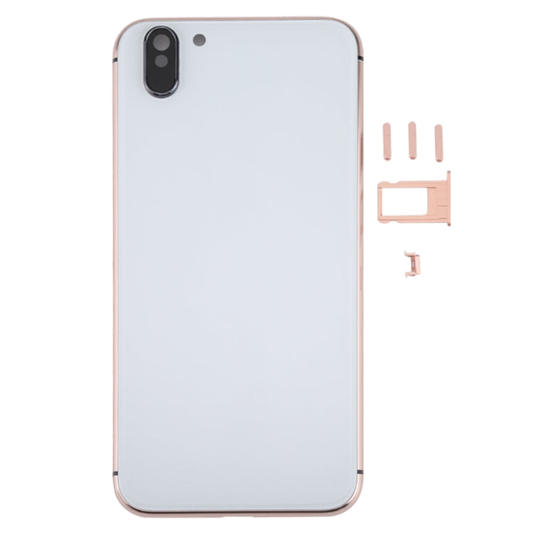 5 in 1 Full Assembly Metal Housing Cover with Appearance Imitation of iX for iPhone 6, Including Back Cover & Card Tray & Volume Control Key & Power Button & Mute Switch Vibrator Key, No Headphone Jack (Gold+White) - iPhone 6/6 Plus Parts by PMC Jewellery | Online Shopping South Africa | PMC Jewellery