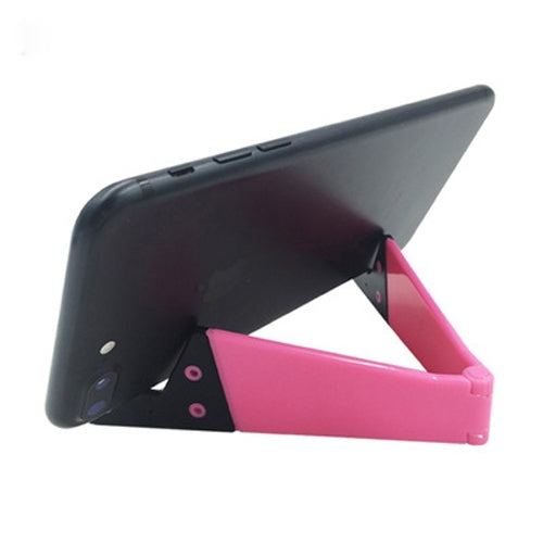 V Shape Universal Mobile Phone Tablet Bracket Holder (Pink) - Desktop Holder by PMC Jewellery | Online Shopping South Africa | PMC Jewellery