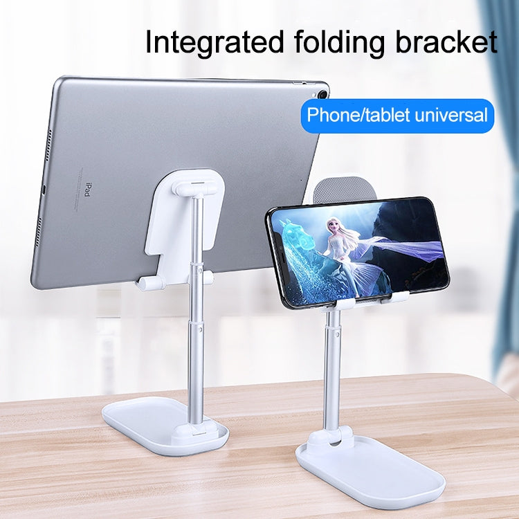 Z01 Universal Folding Retractable Desktop Holder Bracket for Mobile Phone Tablet (White) - Desktop Holder by PMC Jewellery | Online Shopping South Africa | PMC Jewellery