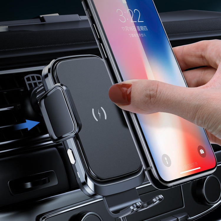 X7 Car Air Outlet Wireless Charging Mobile Phone Gravity Bracket Holder (Black) - Wireless Charger Holders by PMC TechLife | Online Shopping South Africa | PMC TechLife