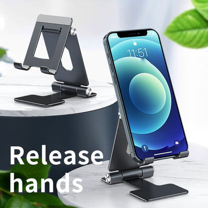 R-JUST SJ13 I-Shape Folding Portable Aluminum Alloy Mobile Phone Holder - Desktop Holder by R-JUST | Online Shopping South Africa | PMC Jewellery