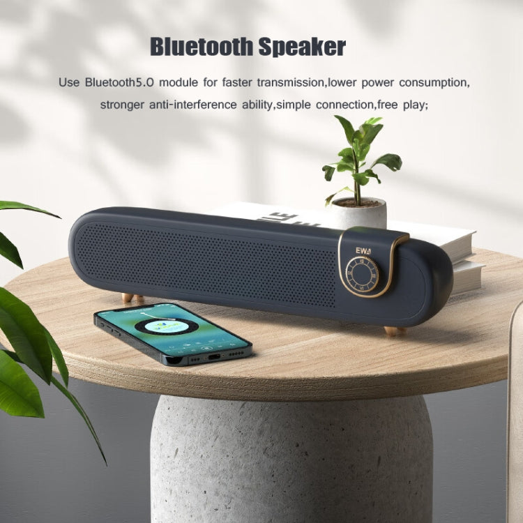 EWA L102 Classic Style Retro Bluetooth Wireless Speaker, Support TF/AUX(Black) - Desktop Speaker by EWA | Online Shopping South Africa | PMC Jewellery