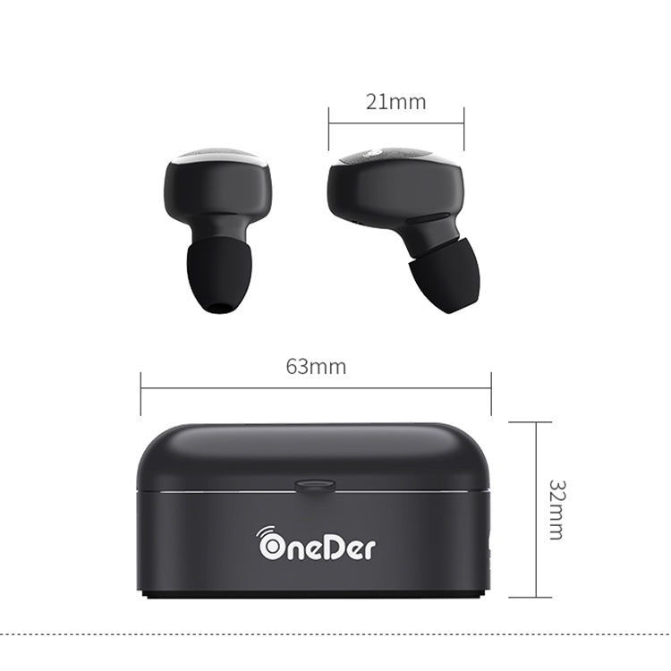 Oneder W11 True TWS Wireless Bluetooth Earphones Earbuds Stereo Headset(White) - free shipping - PMC TechLife - Order now!