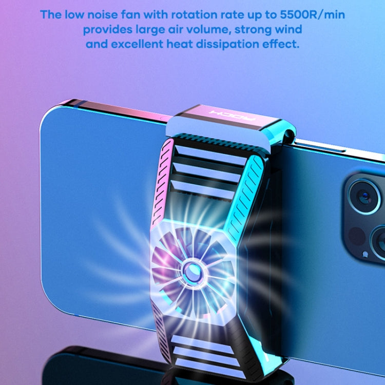 ROCK i100 Stretchable Semiconductor Cooling Mobile Phone Radiator for Phones Below 86mm Width, with Colorful Lighting - Cooling Fan Radiator by ROCK | Online Shopping South Africa | PMC Jewellery