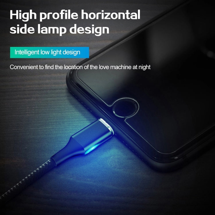 M11 3A USB to 8 Pin Nylon Braided Magnetic Data Cable, Cable Length: 1m (Blue) - Charging Cable & Head by PMC TechLife | Online Shopping South Africa | PMC TechLife