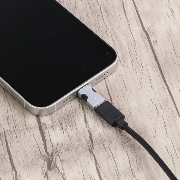 Portable 8 Pin to USB-C/Type-C Audio Adapter (Silver) - Earphone Adapter by PMC TechLife | Online Shopping South Africa | PMC TechLife
