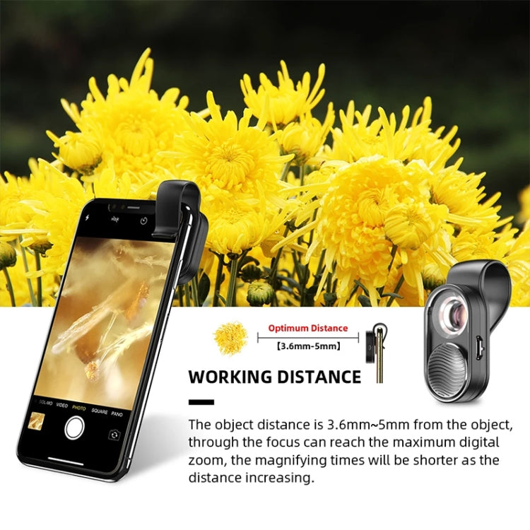 APEXEL APL-MS001 100X Smartphone Microscope with LED Light - Others Lens by APEXEL | Online Shopping South Africa | PMC TechLife