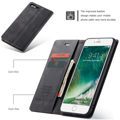 CaseMe-013 Multifunctional Retro Frosted Horizontal Flip Leather Case for iPhone 7 Plus / 8 Plus, with Card Slot & Holder & Wallet(Black) - More iPhone Cases by CaseMe | Online Shopping South Africa | PMC Jewellery