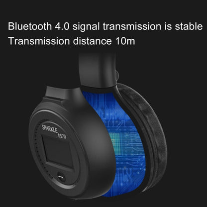 ZEALOT B570 Stereo Wired Wireless Bluetooth Subwoofer Headset with LED Color Screen Design & HD Microphone & FM, For Mobile Phones & Tablets & Laptops, Support 32GB TF Card Maximum(Black) - Headset & Headphone by ZEALOT | Online Shopping South Africa | PMC Jewellery