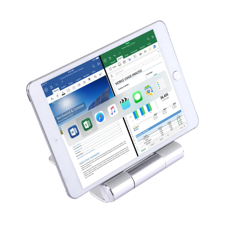 Portable Adjustable Foldable CNC Aluminium Alloy Desktop Tablet Holder Stand for iPad & iPhone & Tablet - Desktop Holder by PMC TechLife | Online Shopping South Africa | PMC TechLife