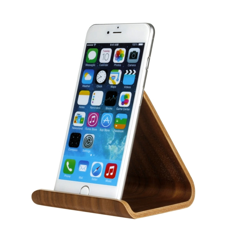 SamDi Artistic Wood Grain Walnut Desktop Holder Stand DOCK Cradle, For Xiaomi, iPhone, Samsung, HTC, LG, iPad and other Tablets(Coffee) -  by PMC Jewellery | Online Shopping South Africa | PMC Jewellery