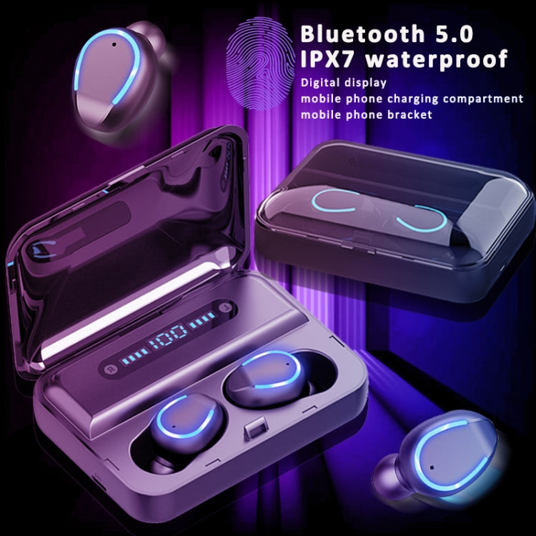F9-5 Intelligent Noise Cancelling Touch Bluetooth Earphone with Charging Box, Supports Three-screen LED Power Display & HD Call & Power Bank & Siri(Black) - Bluetooth Earphone by PMC Jewellery | Online Shopping South Africa | PMC Jewellery