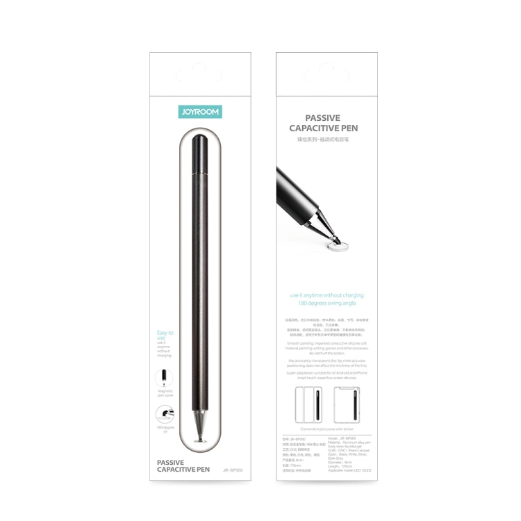 JOYROOM JR-BP560 Excellent Series Portable Universal Passive Disc Head Capacitive Pen with Replaceable Refill(Black) - Stylus Pen by JOYROOM | Online Shopping South Africa | PMC TechLife | Buy Now Pay Later Mobicred