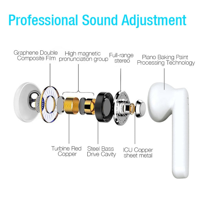 X26 TWS  Bluetooth 5.0 Wireless Touch Bluetooth Earphone with Magnetic Attraction Charging Box, Support Voice Assistant & Call(White) - TWS Earphone by PMC TechLife | Online Shopping South Africa | PMC TechLife