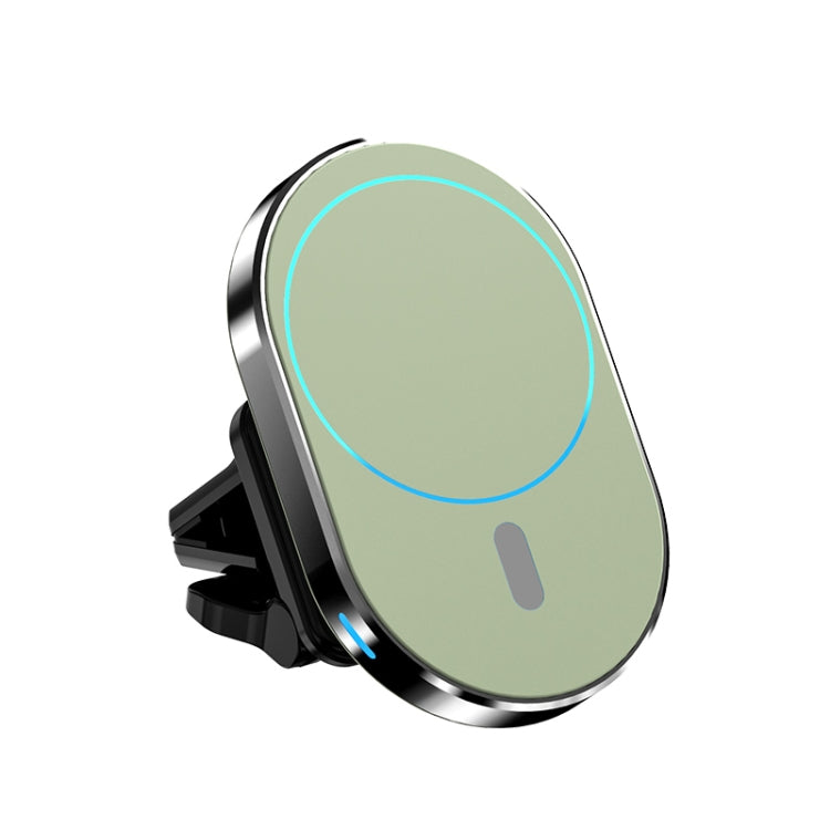 JJT-968 15W Max Output Magnetic Car Air Outlet Bracket Wireless Charger(Green) - Wireless Charger Holders by PMC TechLife | Online Shopping South Africa | PMC TechLife