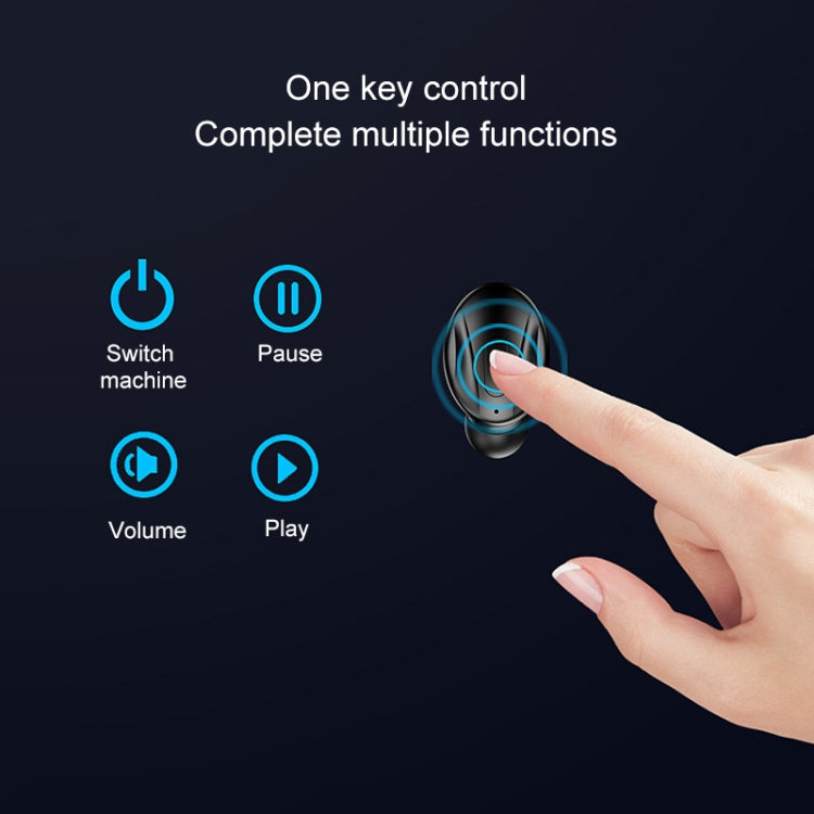 XG13 Bluetooth 5.0 TWS Mini Stereo Wireless Bluetooth Earphone (Black) - TWS Earphone by PMC TechLife | Online Shopping South Africa | PMC TechLife