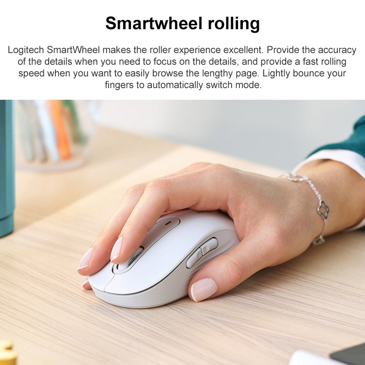 Logitech M750 2000DPI 2.4GHz Wireless Bluetooth Dual Mode Mouse (White) - Wireless Mice by Logitech | Online Shopping South Africa | PMC Jewellery