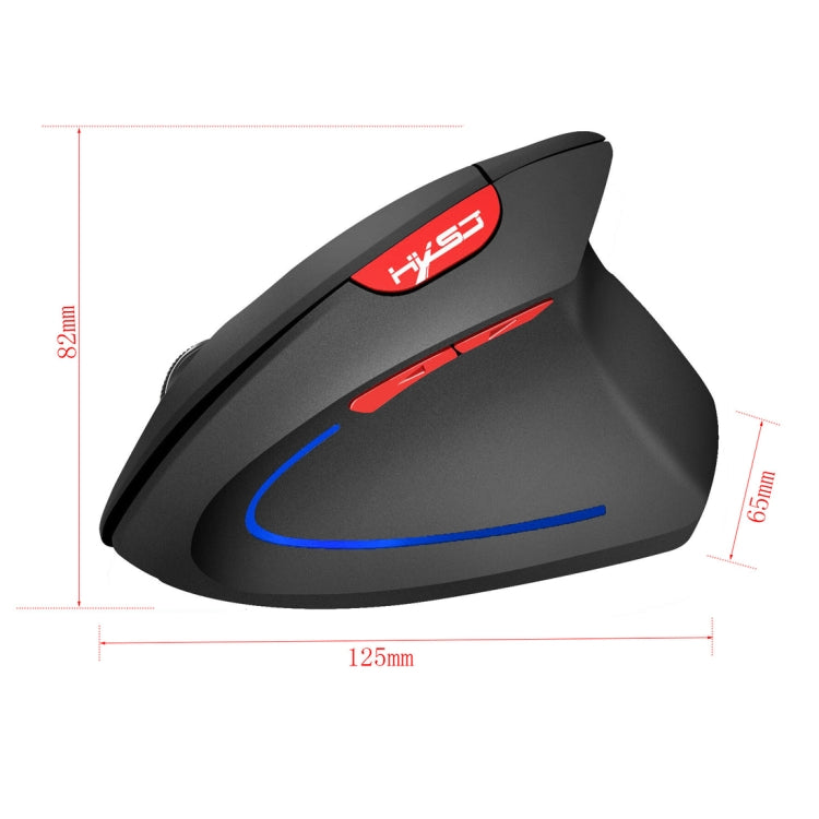 HXSJ T22 2.4GHz Wireless 4-Keys 2400 DPI Adjustable Ergonomics Optical Vertical Mouse(Black) - Wireless Mice by HXSJ | Online Shopping South Africa | PMC Jewellery | Buy Now Pay Later Mobicred